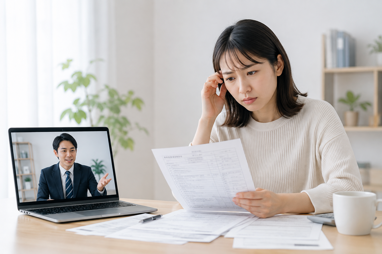 難しい税務書類についてオンラインで税理士の支援を受ける人